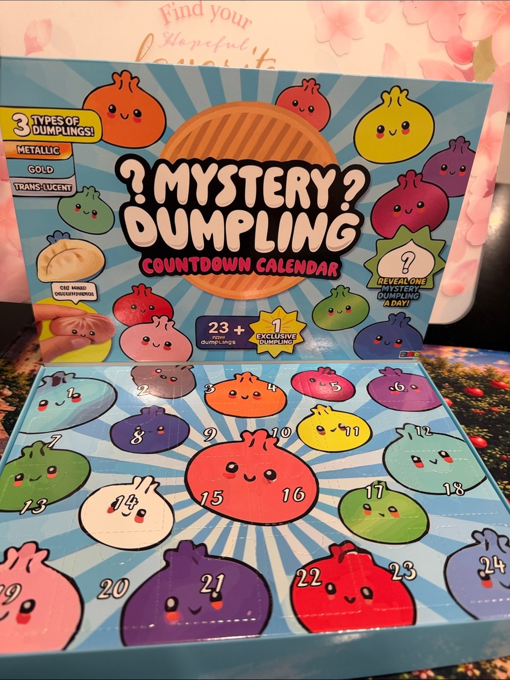Mystery Dumpling squishy, countdown Calendar new